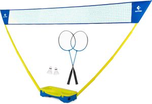 Outtec® bedmintonová súprava - 2x rakety, 2x raketky, 1x sieť so stĺpikmi, 1x puzdro - hra pre deti a dospelých - pre vonkajšie prostredie, záhradu, pláž