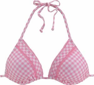 Buffalo Triangel-Bikini-Top rosa-kariert Größe 38 C/D Buffalo Triangel-Bikini-Top rosa-kariert Größe 38 C/D