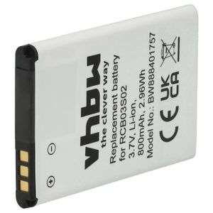 vhbw 1x Akku kompatibel mit Swisstone BBM 615, BBM 625 Handy Smartphone Senioren Telefon (800 mAh, 3,7 V, Li-Ion)