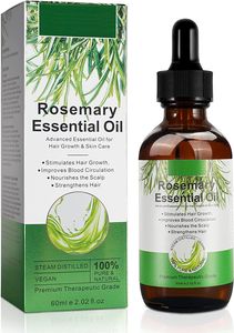 60ml Rosmarin-Öl für Haarwachstum und Hautpflege, Bio-Rosmarin-Öl Haarserum, rein natürlich, stimuliert das Haarwachstum, pflegt die Kopfhaut, stärkt das Haar, verbessert die Durchblutung