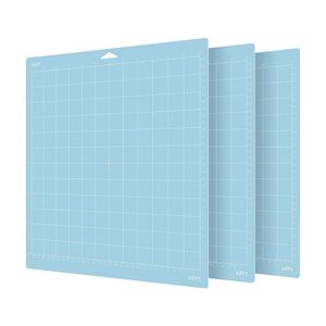 3er Pack Ersatz Schneidematte transparente selbstklebende Matte mit Messgitter 12 x 12 Zoll für Silhouette cameo Explore Plotter Maschine (Blau)