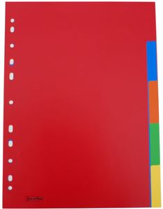 proOFFICE Kunststoff Register blanko A4 5-teilig