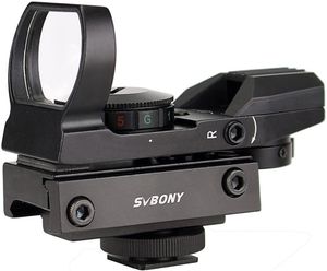 Svbony Red Dot Sight 20/22mm Rail s adaptérom pre fotoaparát Reflexný zameriavač Red Dot Sight so 4 sieťkami 5 reguláciou jasu Kovový osvetlený zameriavač