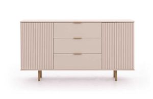 Komoda NUBIA NB-02 w Stylu LOFT 3 Szuflady 2 Drzwiczki Szerokość 150 cm Kaszmir