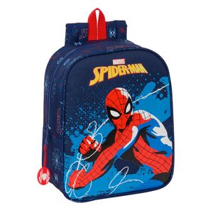 Kinderrucksack Spider-Man Neon Marineblau 22 x 27 x 10 cm