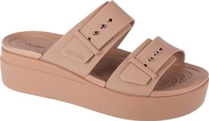 Crocs Brooklyn Low Wedge Sandal 207431-2Q9, Badelatschen, Damen, Braun, Größe: 42/43 Crocs Brooklyn Low Wedge Sandal 207431-2Q9, Badelatschen, Damen, Braun, Größe: 42/43