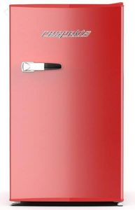 Kühlschrank Gefrierfach freistehend Retro 83 cm 90 Liter Rot Respekta