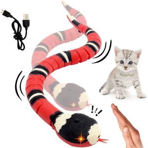 Schlange Spielzeug, Katzenspielzeug Schlange, Interaktives Katzenspielzeug, Smart Sensing, mit USB-Kabel, für Haustier Streich-Requisiten