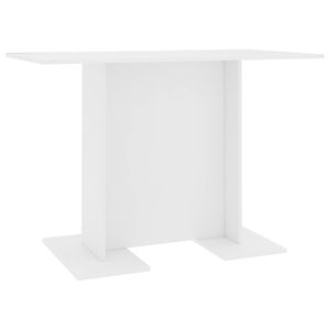 vidaXL Jedálenský stôl biely 110x60x75 cm Materiál drevo