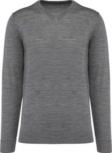 Kariban Premium Merino-Herrenpullover mit V-Ausschnitt