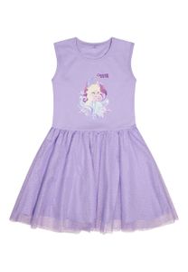 Frozen 2 - Die Eiskönigin Elsa Kinder Mädchen Kleid Sommer-Kleid Tüll-Kleid, Größe Kids:122-128