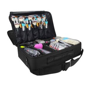 Kosmetikkoffer - Make-up-Koffer mit verstellbaren Fächern - Visagisten- und Nagelstylisten-Beauty-Koffer - 35x25x11CM