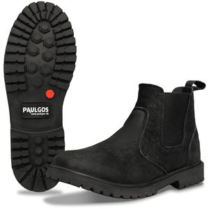 PAULGOS Herren Chelsea Boots Echtes Leder, Stiefeletten Größe 39-47 in 3 Farben