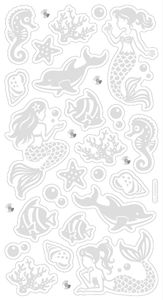 folia Metallic-Sticker Mermaid 29 Sticker auf 1 Blatt