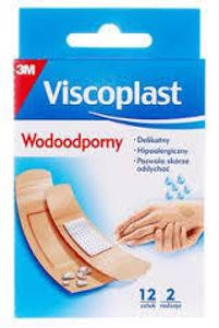 Viscoplast plastry wodoodporne 12 sztuk (2 rodzaje) 1 opakowanie