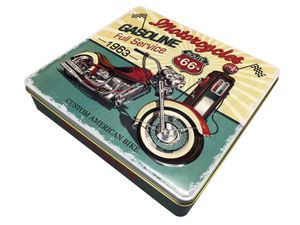 Retrodose Motorcycles Gasoline - Aufbewahrungsdose, Keksdose, Blechdose - lebensmittelecht - Vol. 1,9l