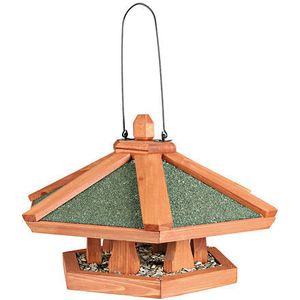 TRIXIE Trixie natura Futterautomat zum Aufhängen braun 42x42x24 cm