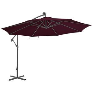 Sonnenschirm mit LED Gartenschirm Kurbelschirm Schirm mehrere Auswahl