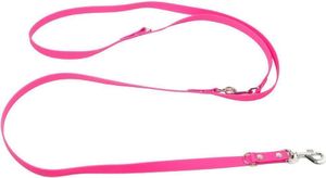 Mystique® Biothane verstellbare Leine 19mm neon pink 300cm