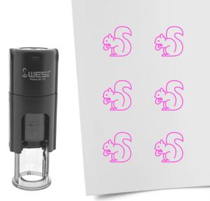 CombiCraft Selbstfärbender Stempel 'Eichhörnchen' in der Farbe Pink, Ø10mm