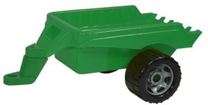 Lena 02124 x Giga Trucks grün, Starke Riesen Anhänger für Spielfahrzeuge, Spielfahrzeughänger ca. 48 cm lang, Hänger Großfahrzeuge, lose