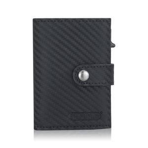 STRALE Slim Wallet mit Münzfach, RFID-Schutz, Echtes Leder, Platz für 8-9 Karten