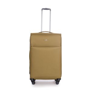 Stratic Reisekoffer  Light + Trolley 80 cm  erweiterbar  4 Rollen 90 l - Braun