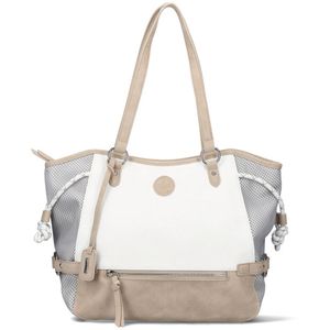 Rieker Shopper Damen Tasche Schultertasche H1349, Farbe:Weiß