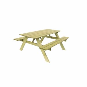 Picknicktisch aus behandeltem Holz Gardiun Essential 165x154x75 cm 20/25 mm 6-8 Personen