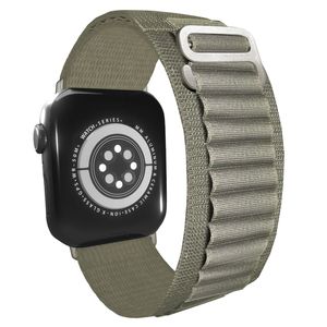 NALIA Smart Watch Armband Alpine Loop Style kompatibel mit Apple Watch Armband Ultra/SE & Series 8/7/6/5/4/3/2/1, 38/40/41mm, G-Haken iWatch Outdoor Uhr Band, Nylon, Farbe:Kieferngrün