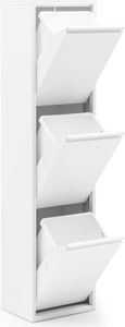 GOWOLL Mülltrennsystem 3 Fach Mülleimer Küche aus Metall Fleckenfest Wandmontage Abfalleimer Küchenmülleimer mit Herausnehmbarer Inneneimer Recycling