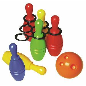 Dohany Bowling Kegel Spielset mit 6 Pins 1 Ball Wurfspiel Kinderspielzeug