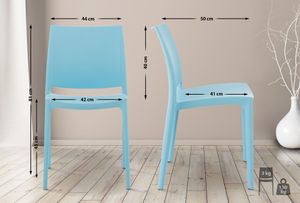CLP Stuhl Maya wetterbeständiger Stapelstuhl bis zu 130 kg belastbar,hellblau CLP Stuhl Maya wetterbeständiger Stapelstuhl bis zu 130 kg belastbar,hellblau