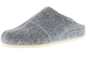 TOFEE Damen Hausschuhe Pantoffeln Naturwollfilz grau, Größe:41, Farbe:Grau