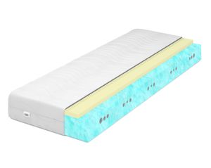 IZER Activ Viscoschaum Kaltschaummatratze Memory Härtegrad 2in1 H3 H2 180x200 Orthopädische Atmungsaktive 7-Zonen Matratzenbezug mit Reißverschluss