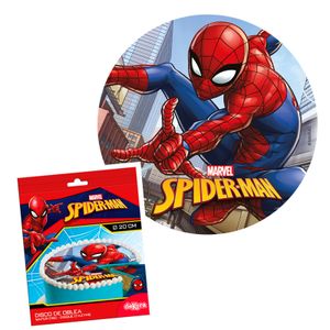 Spiderman Tortenplatte aus Waffeln mit 20cm Durchmesser