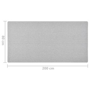 vidaXL Teppichläufer Hellgrau 80x200 cm