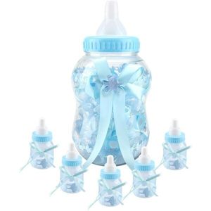 Maxi Hellblau Gezuckerte Mandel Flasche Geburt Idee 30 Stück Baby +1 Maxi Taufe