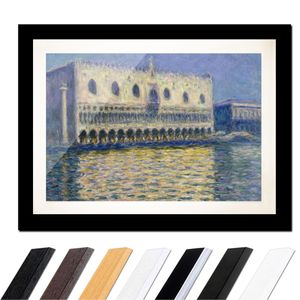 Claude Monet - Der Dogenpalast, Farbe:Schwarz Glatt, Größe:60x40cm A2