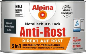 Alpina Metallschutzlack Anti-Rost Anthrazitgrau 300 ml glänzend