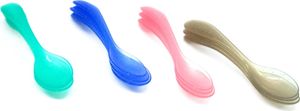 Eierlöffel Babybreilöffel, 12 Stück 11 cm lang verschiedene Farben mit Glitzer