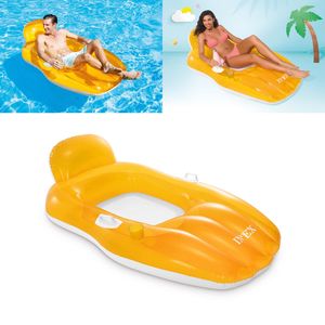 Intex 56805EU - Luftmatratze Chill'n Float Lounge - Schwimmliege Schwimmsessel Pool - Orange