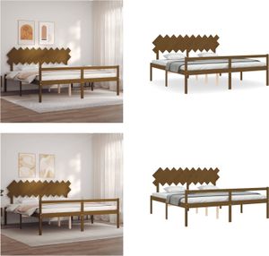 vidaXL Seniorenbett mit Kopfteil 200x200 cm Honigbraun Massivholz - Seniorenbett - Seniorenbetten - Bett Für Senioren - Betten Für Senioren vidaXL Seniorenbett mit Kopfteil 200x200 cm Honigbraun Massivholz - Seniorenbett - Seniorenbetten - Bett Für Senioren - Betten Für Senioren