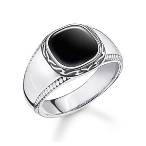 Thomas Sabo - TR2388-641-11-62 - Pierścionek - Unisex - Srebro 925, czerniony - Szerokość 62