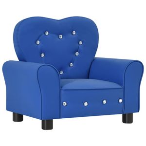 Eleganter- Kindersofa Kindersessel Sofa Couch Kinder Stuhl Skandinavische & Komfortabel Blau Kunstleder
