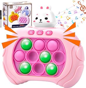 Quick Push Game Fidget Toys für Kinder Erwachsene, Osterhasen Pop it Fidget Spielzeug, Osterhase Pop It Elektronisches Quick Push Spiel mit Musik, Ostern Geschenk für Jungen, Mädchen,Teenager