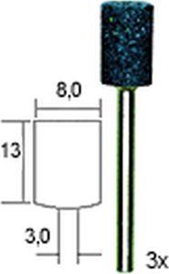 Proxxon Edelkorund-Schleifkärper, Zylinder, 3 St, 28781