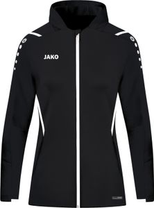 JAKO Damen Kapuzenjacke Challenge, Farbe:schwarz/weiß, Groesse:40