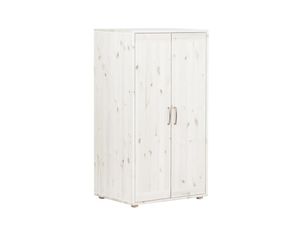 Flexa Classic Niedriger Kleiderschrank mit 2 Türen Höhe 135cm Weiß