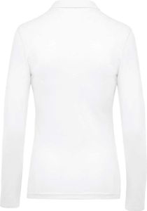Kariban Damen Langarm-Polohemd Baumwollpiqué K257 white M Kariban Damen Langarm-Polohemd Baumwollpiqué K257 white M